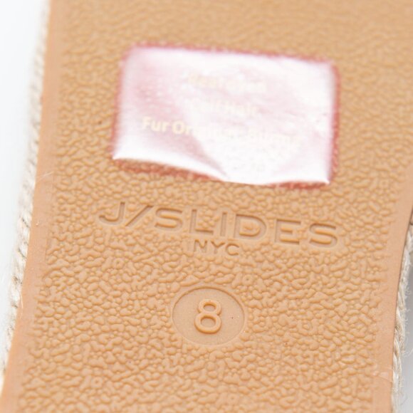 J/Slides Rosie Sandals Calf Hair Espadrille Leopard Print Tan Brown Size 8 NWOT - Picture 7 of 10